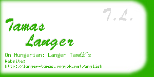 tamas langer business card